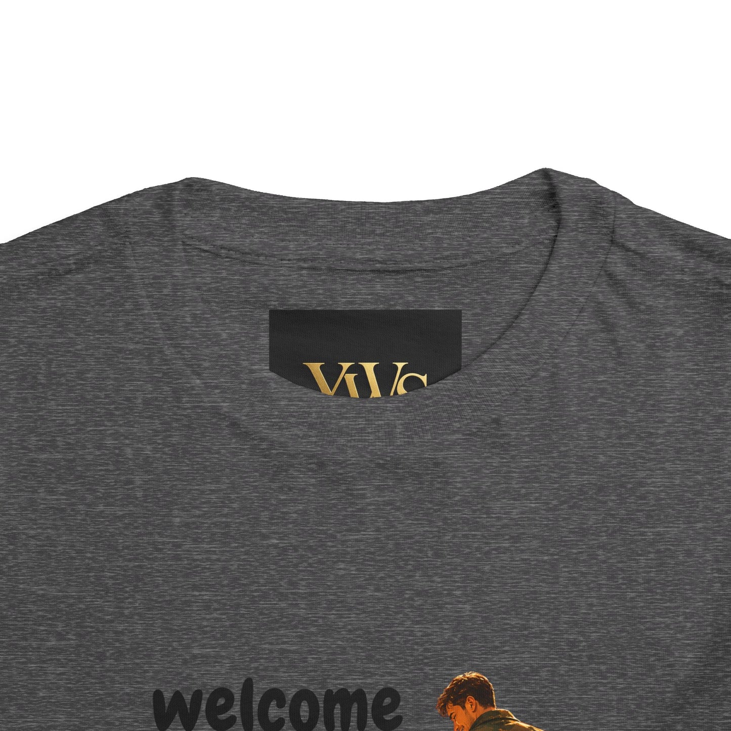 Toddler Tee — "Welcome Little One" Father & Daughter Walk Graphic