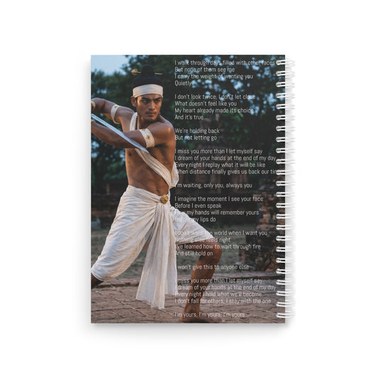 Spiral Notebook — Vintage Island Dancer Photo with Poem Cover