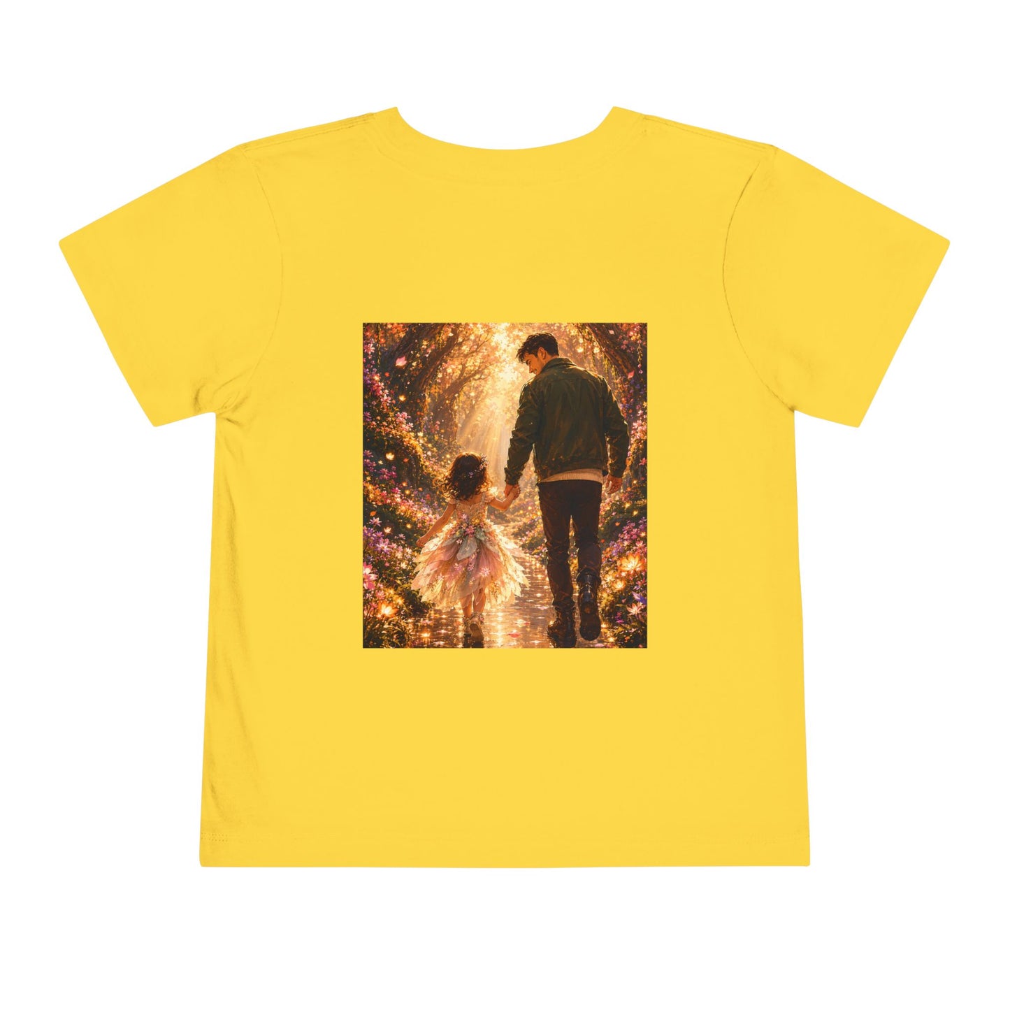 Toddler Tee — "Welcome Little One" Father & Daughter Walk Graphic