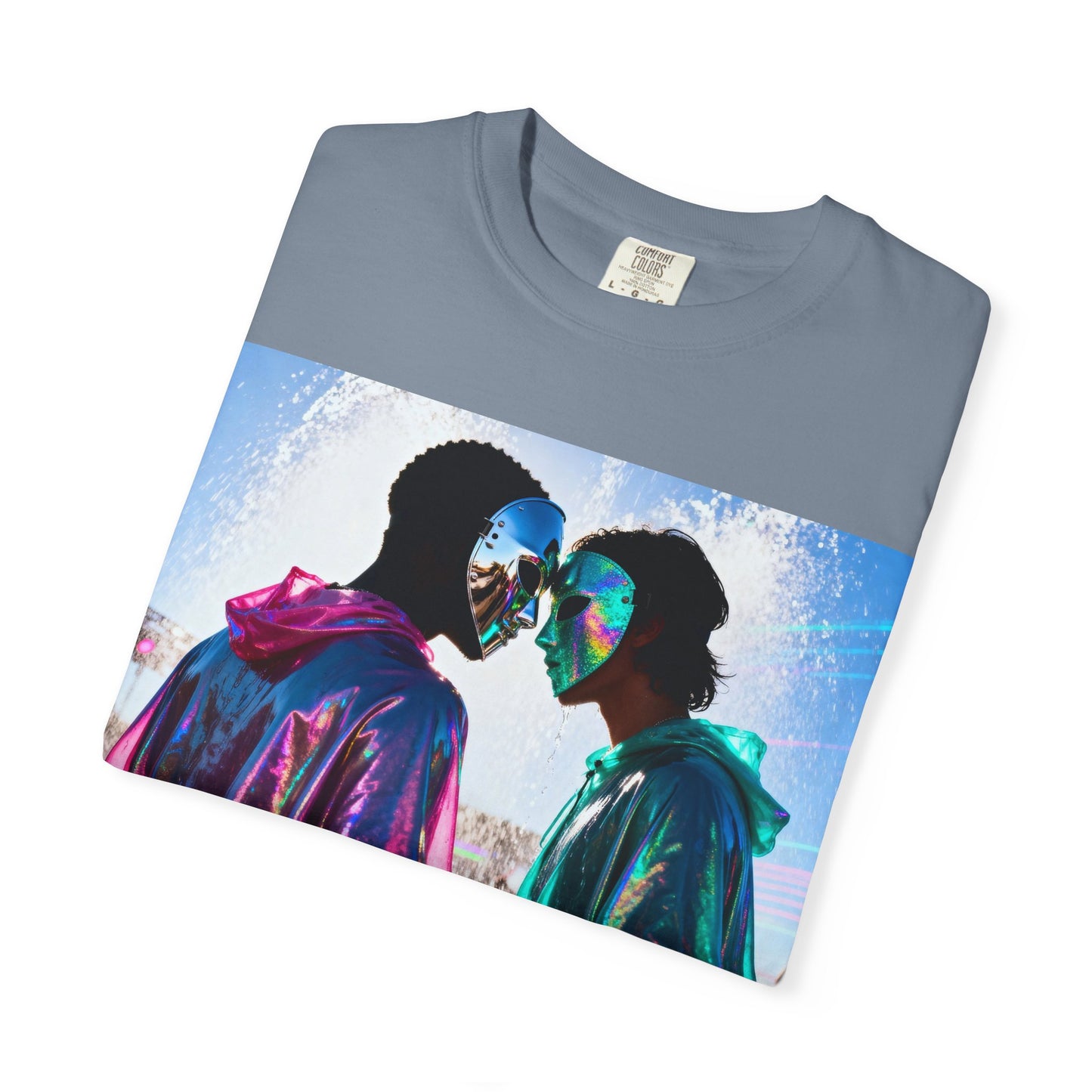 Rave Lovers Graphic T-Shirt — Neon Festival Couple Print