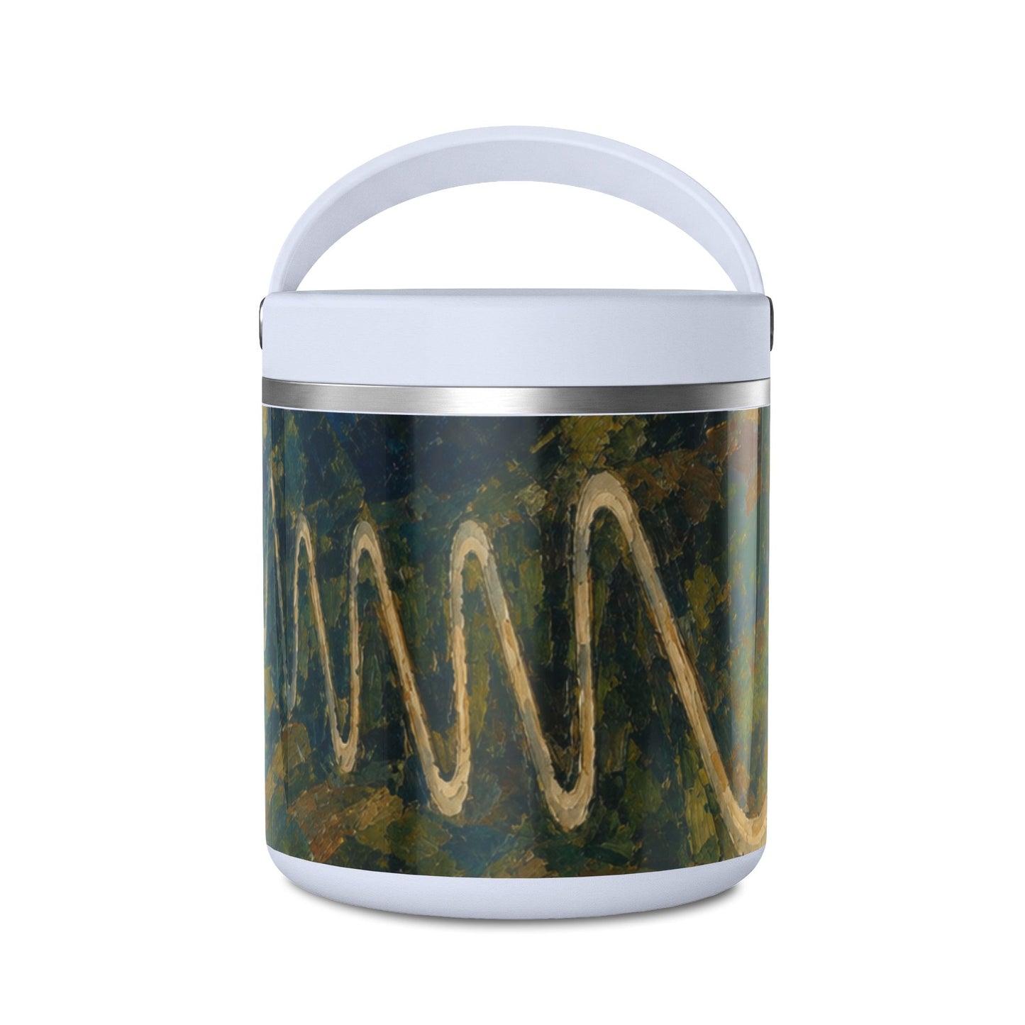 25oz Insulated Food Jar — Abstract Art Ledo road (Burma)