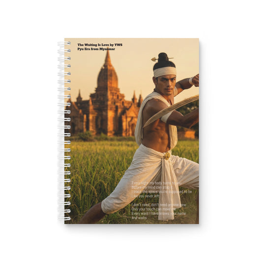 Spiral Notebook — Warrior Poetry Cover (Martial Artist with Temple)