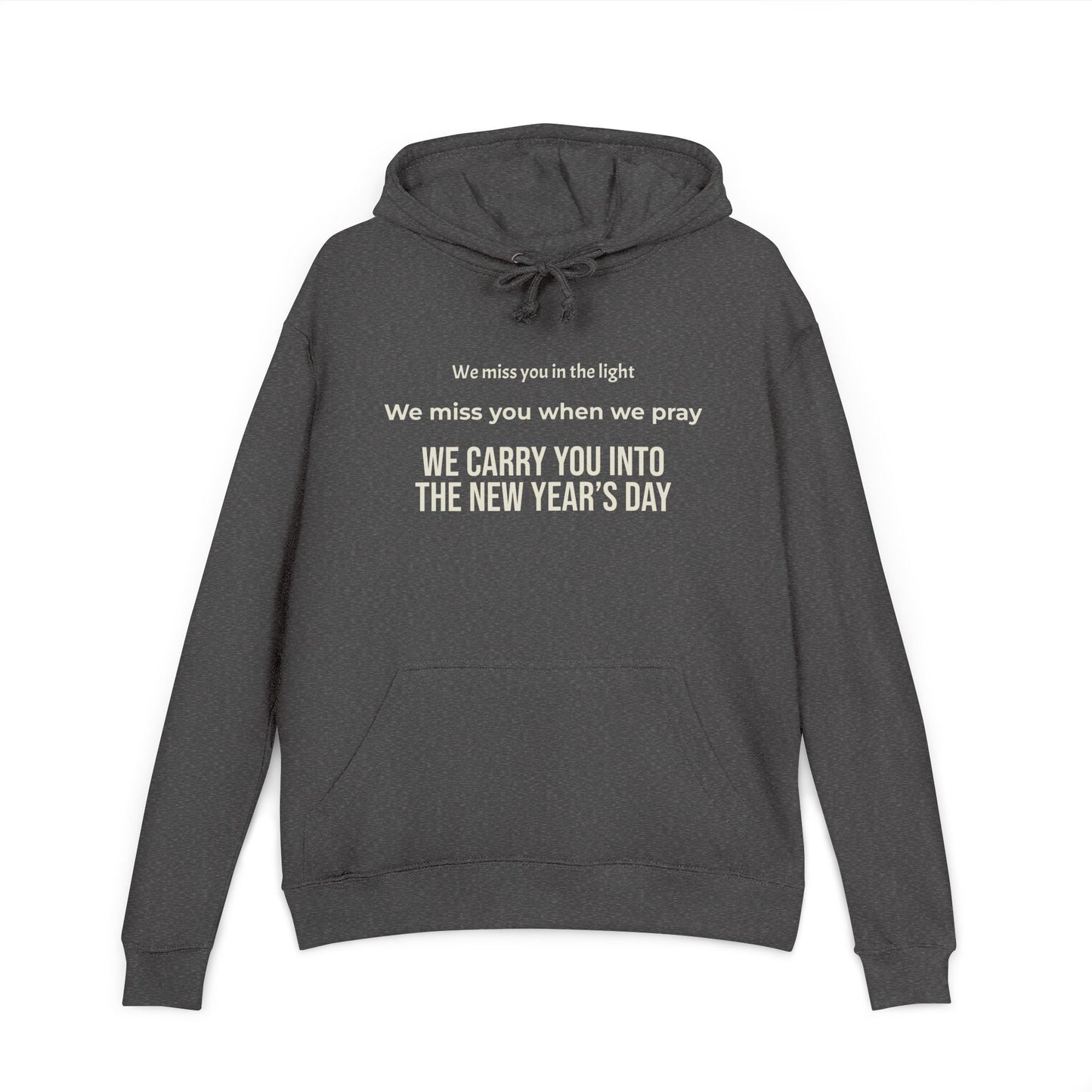Black 'Tomorrow' Graphic Hoodie — Subtle Tonal Vintage Text Pullover
