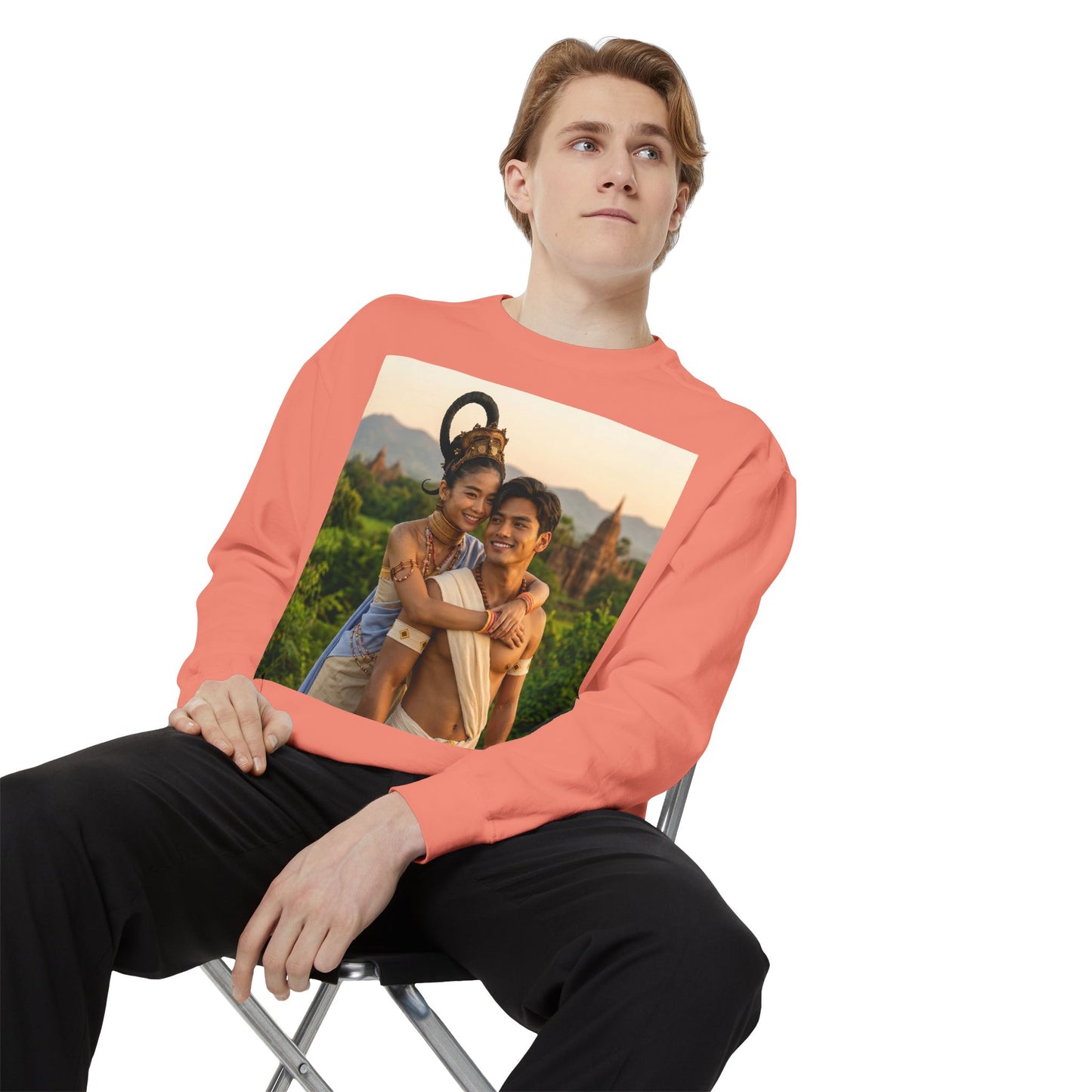 Couple Portrait Sweatshirt — Romantic Travel Photo Crewneck