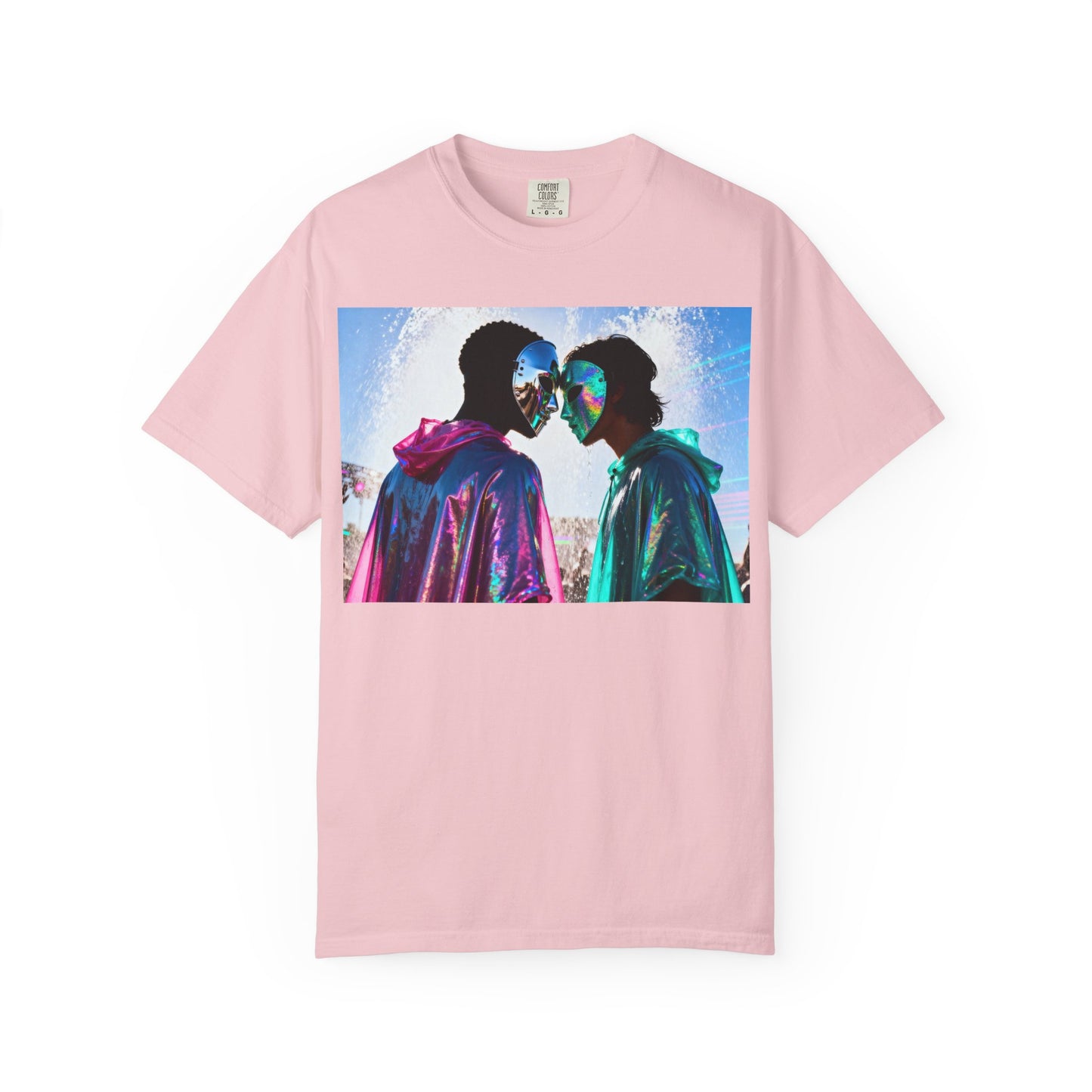 Rave Lovers Graphic T-Shirt — Neon Festival Couple Print