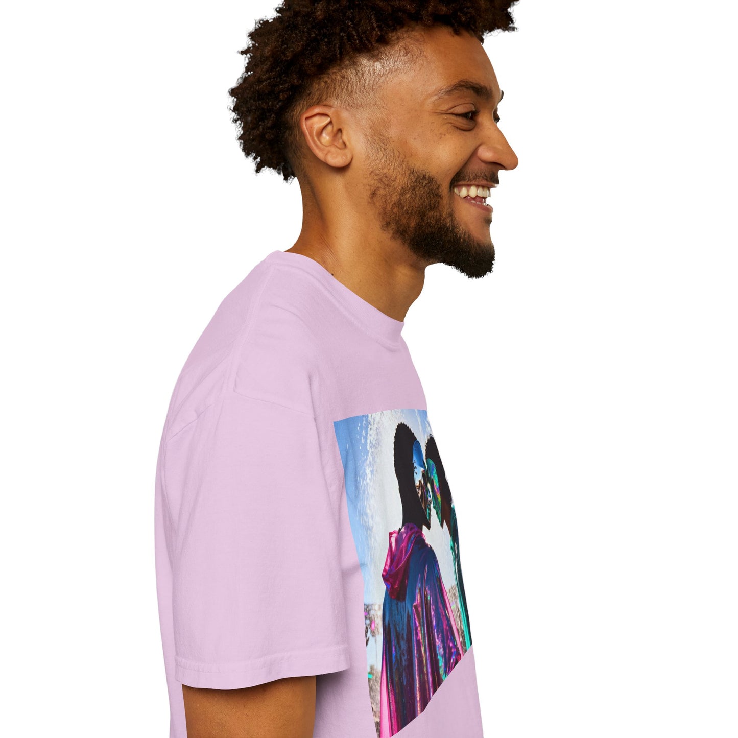 Rave Lovers Graphic T-Shirt — Neon Festival Couple Print