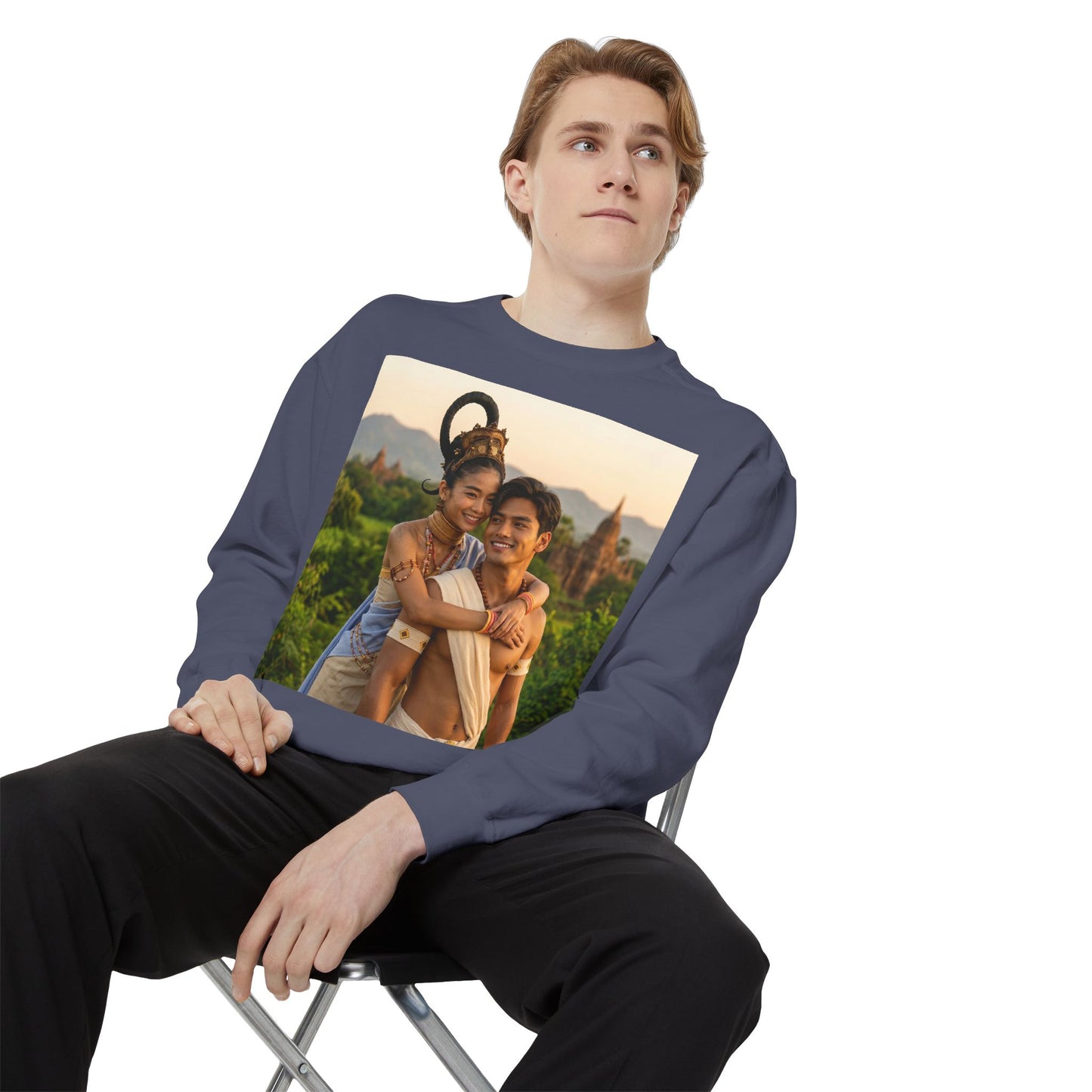 Couple Portrait Sweatshirt — Romantic Travel Photo Crewneck