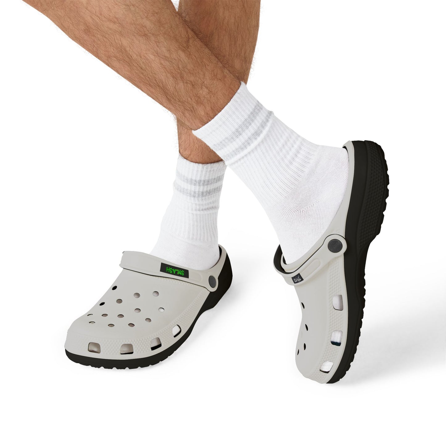 White EVA Foam Clogs — Lightweight Waterproof Slip-On Shoes