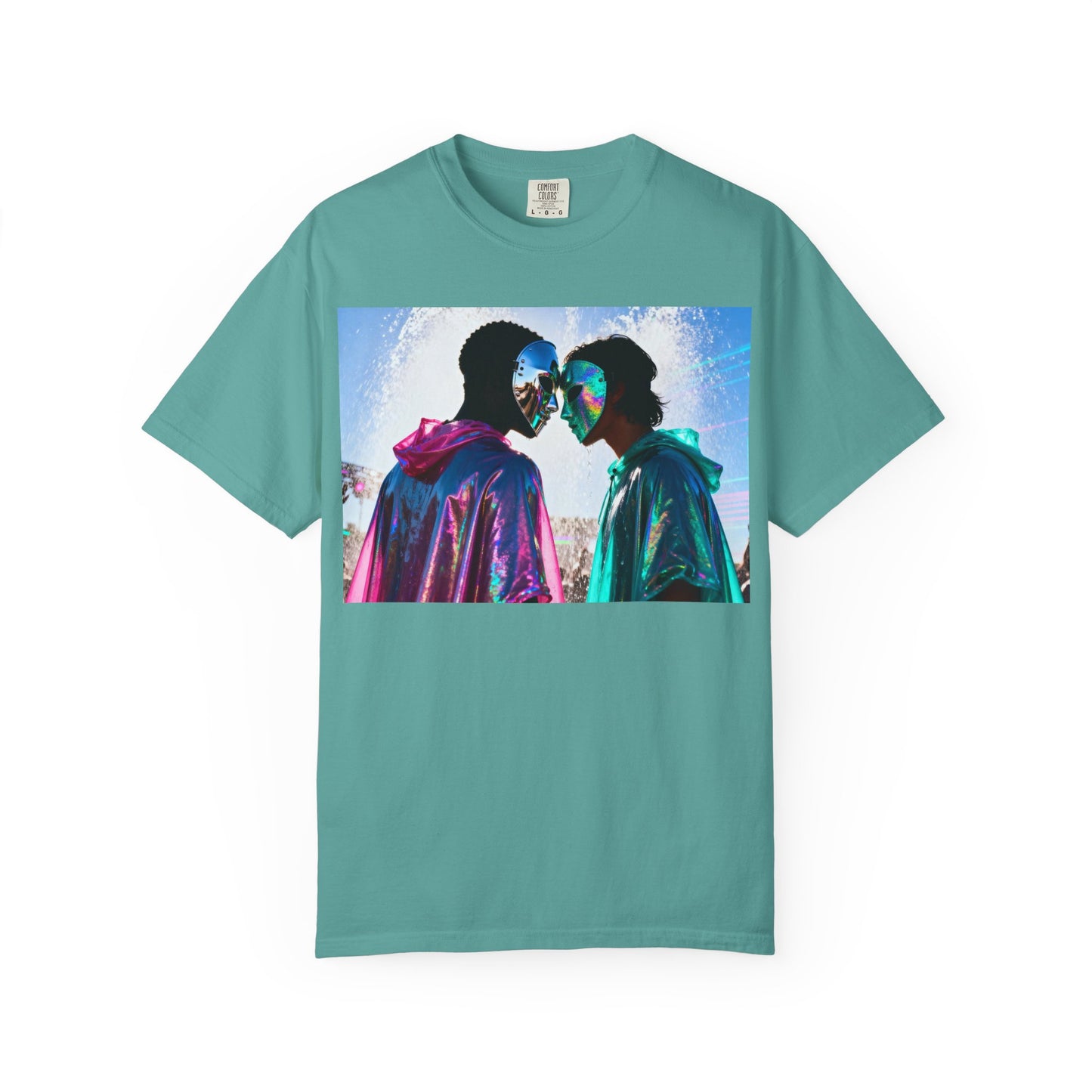 Rave Lovers Graphic T-Shirt — Neon Festival Couple Print