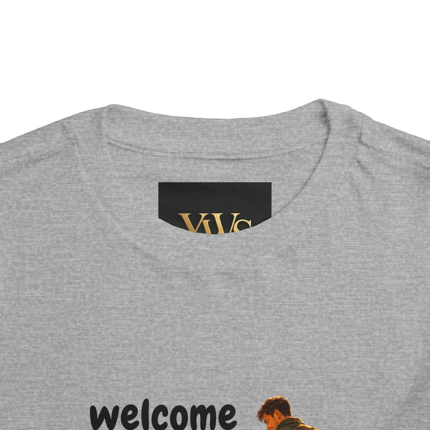 Toddler Tee — "Welcome Little One" Father & Daughter Walk Graphic