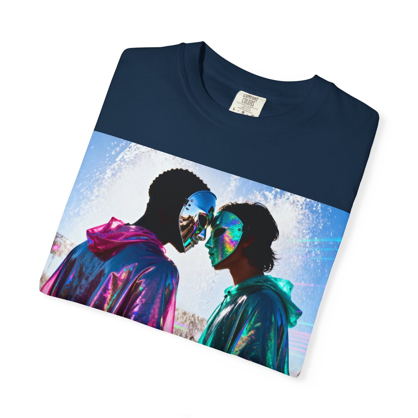 Rave Lovers Graphic T-Shirt — Neon Festival Couple Print