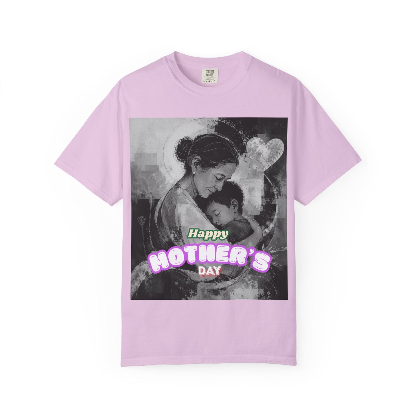 Mother's Day T-Shirt - Vintage Mother & Baby Portrait with "Happy Mother's Day"