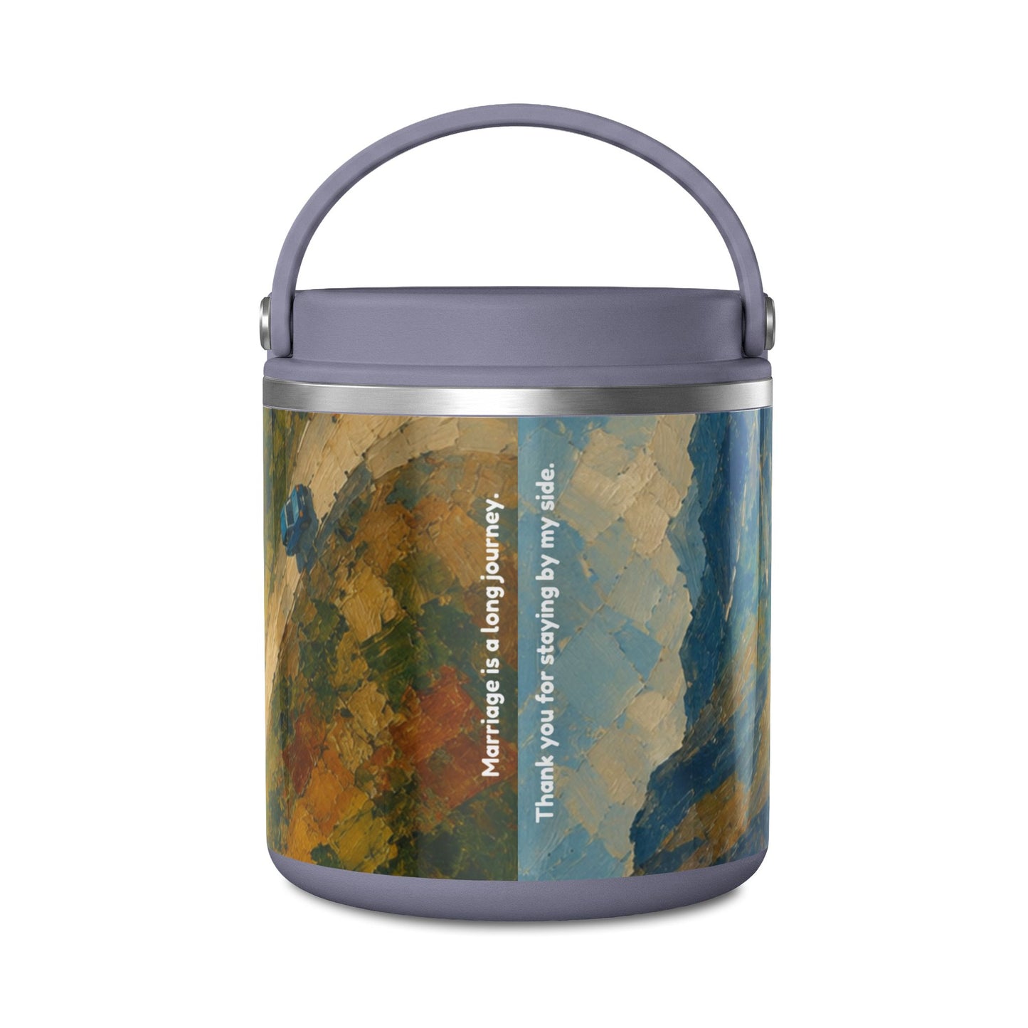 25oz Insulated Food Jar — Abstract Art Ledo road (Burma)