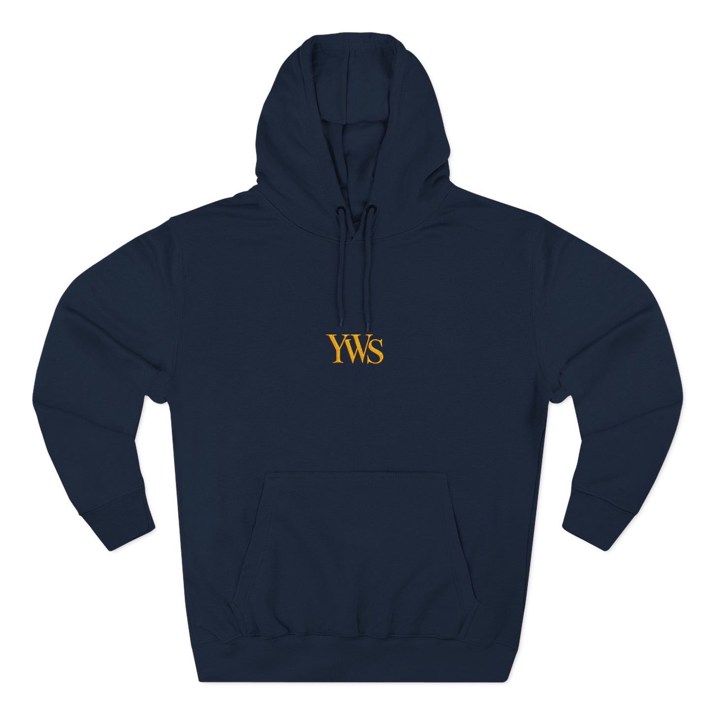Hoodie — Minimal Gold YWS Monogram Fleece Hoodie