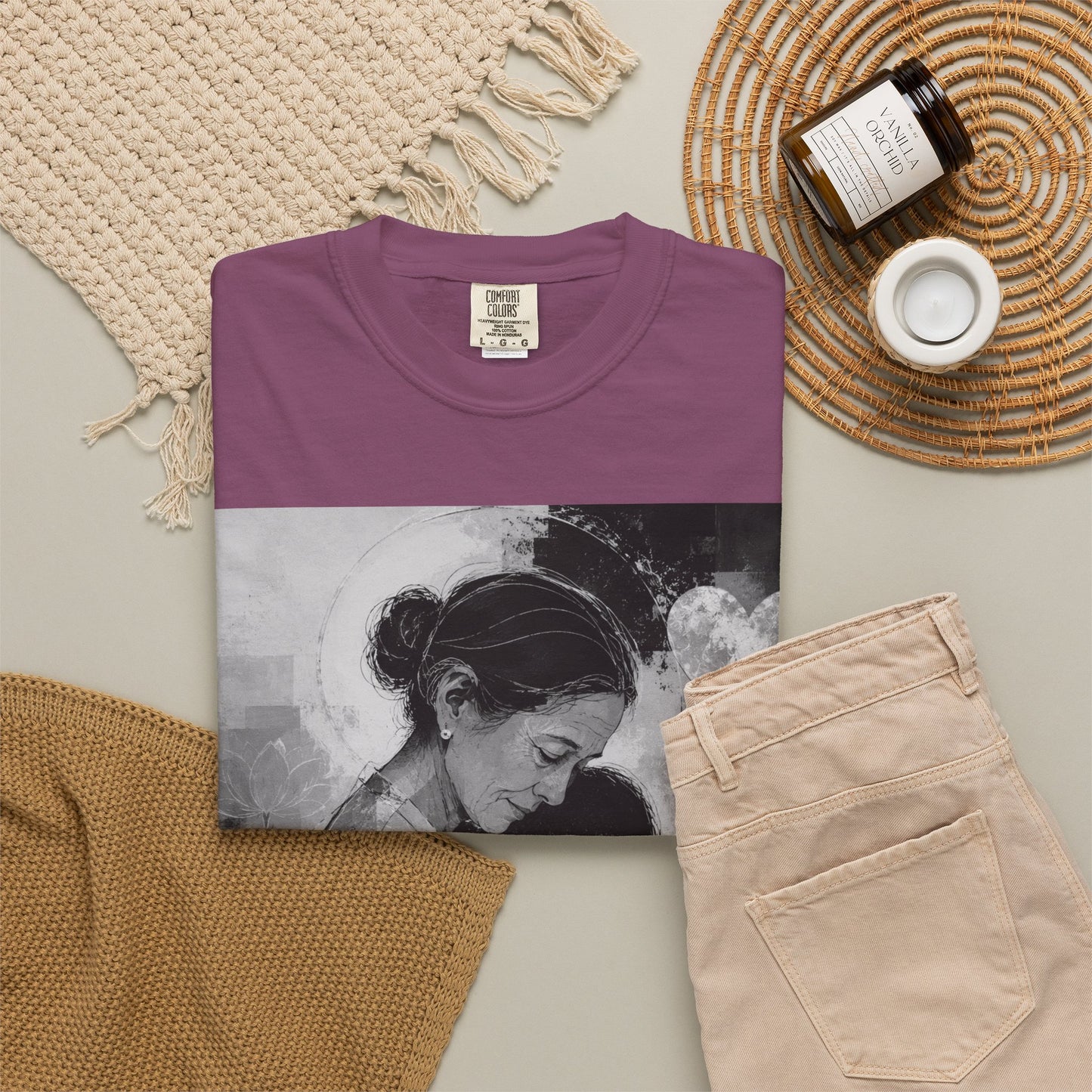 Mother's Day T-Shirt - Vintage Mother & Baby Portrait with "Happy Mother's Day"