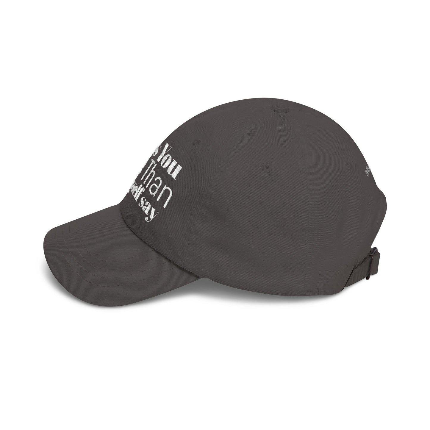 Classic Dad Cap — Embroidered ‘I Miss You More Than I’ll Ever Say’ White Baseball Hat